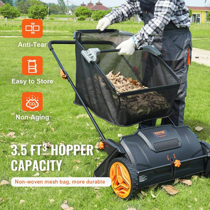 Adjustable Lawn Debris Sweeper Cart