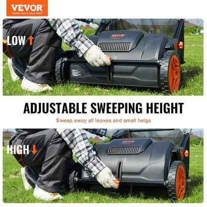 Adjustable Lawn Debris Sweeper Cart