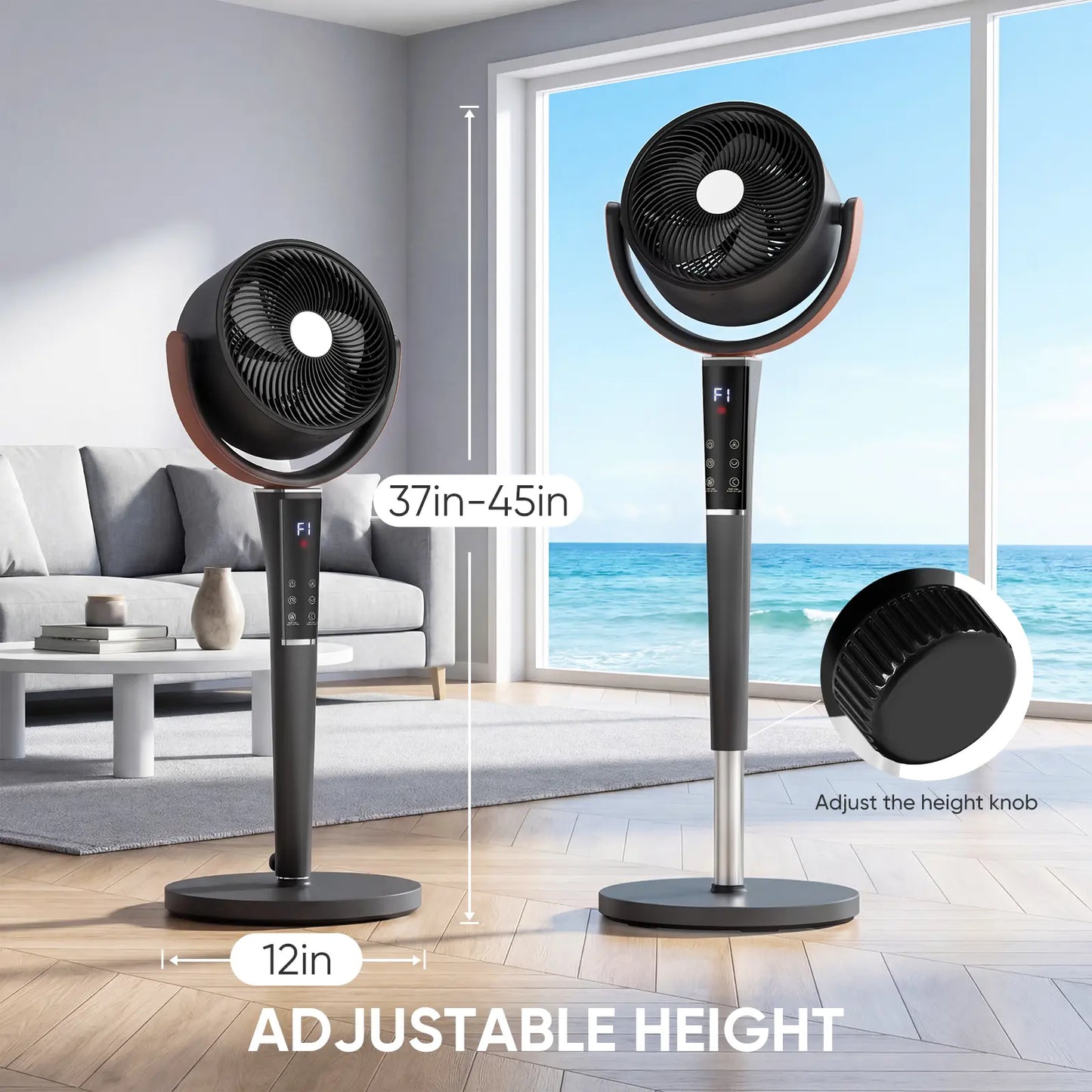 Adjustable Whole-Room Cooling Fan